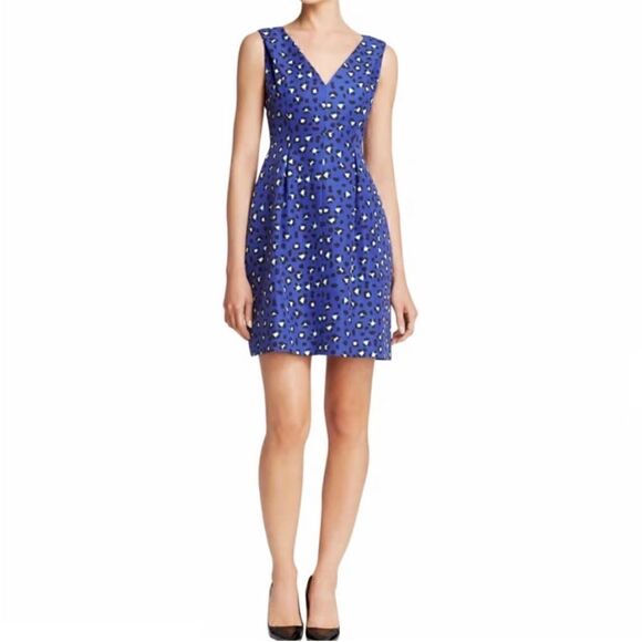 Kate Spade Royal Blue Silk Blend Fit And Flare Dress, Size 8, EUC - Picture 1 of 13